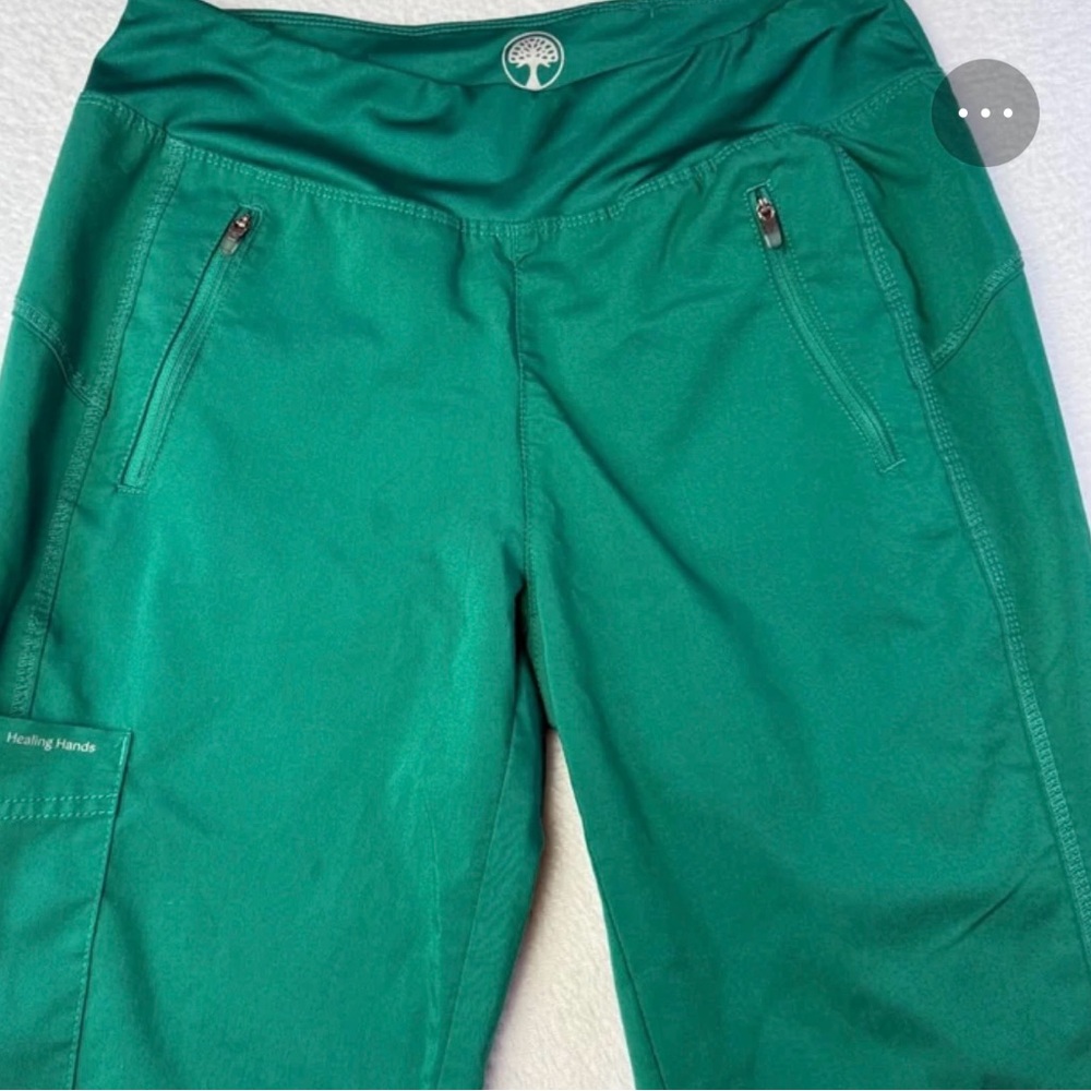 Healing Hands Tara Yoga Scrub Jogger Knit Waistband Pants Size Large